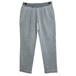 James Perse Gray Single Pleat Stretch Pull On Trousers Size 1 Pleated Pant EUC